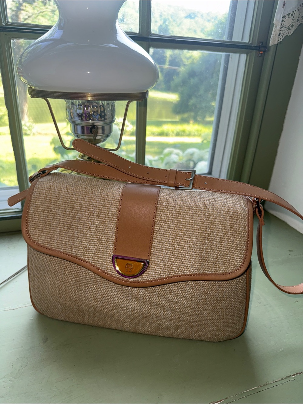 Etienne Aigner Woven Shoulder Bag
